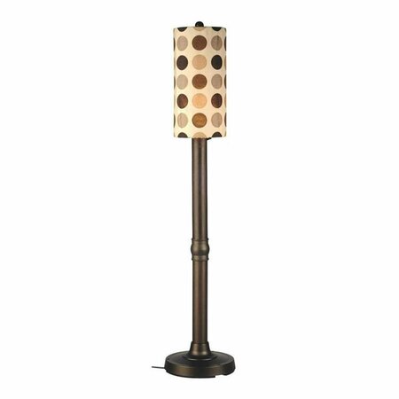 BRILLIANTBULB Coronado 58 in. Floor Lamp 47277 w/2 in. white body and mojito coffee bean Sunbrella shade fabric BR2112404